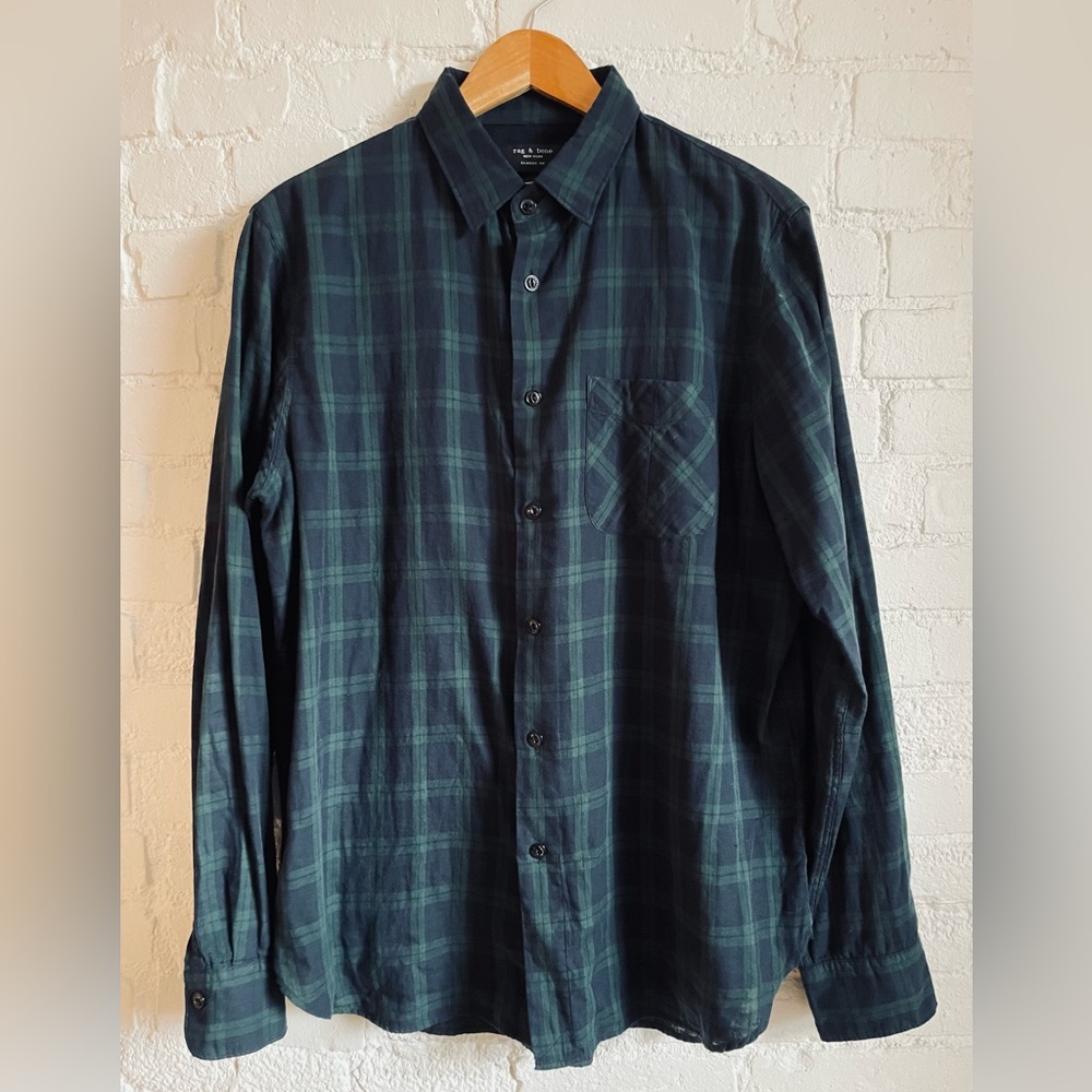 Rag & Bone Plaid Button Down Men’s Shirt